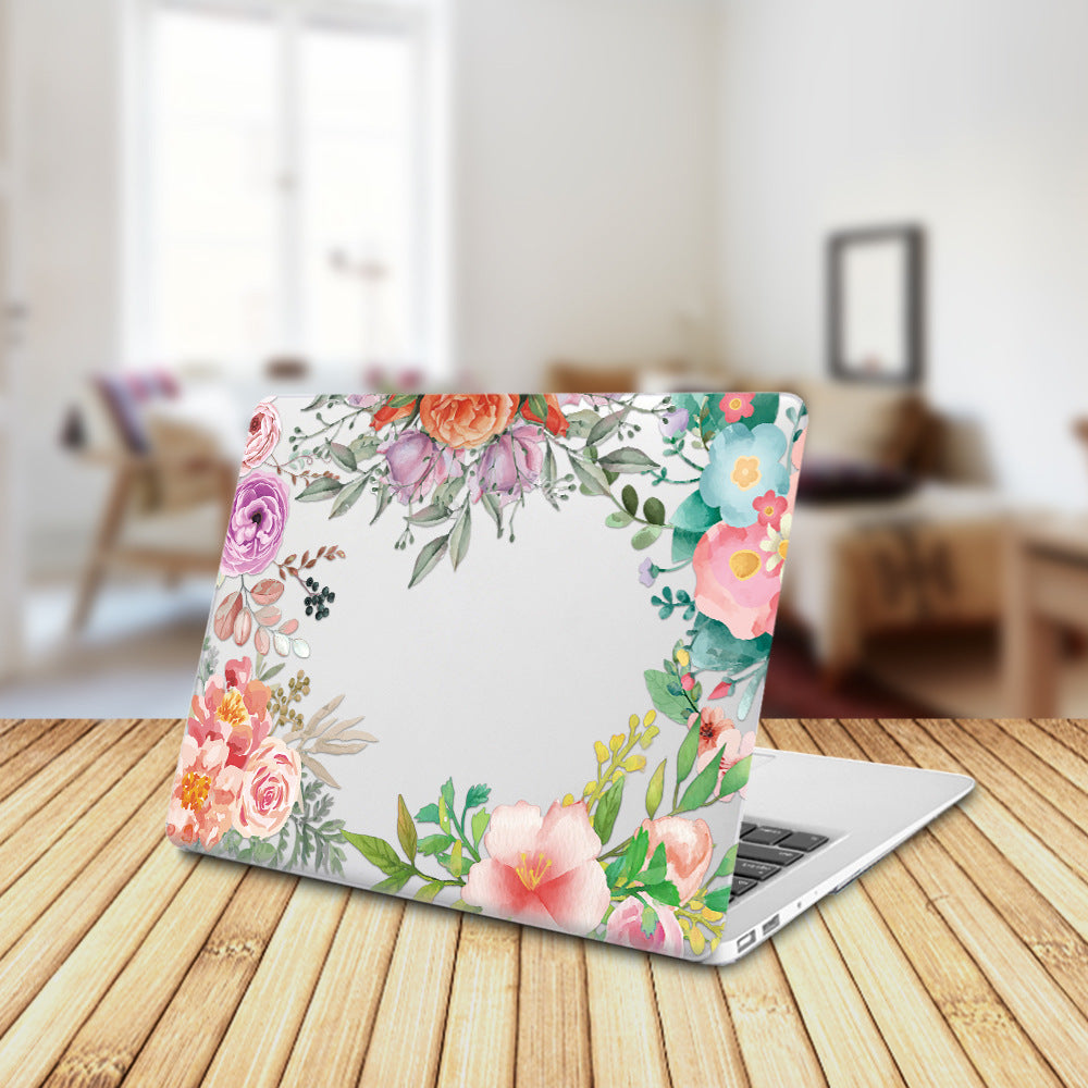 Plastic Laptop Protective Shell Partial Flower Series