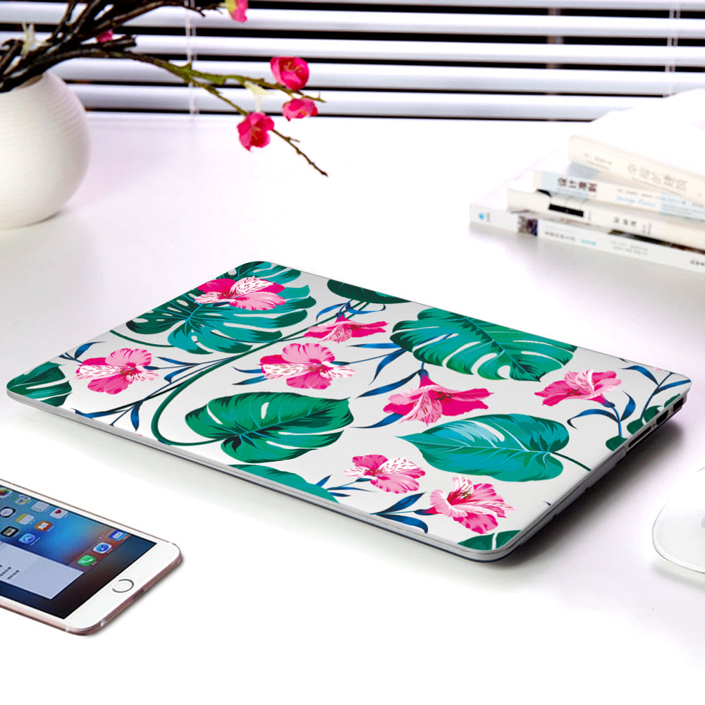 Plastic Laptop Protective Shell Partial Flower Series